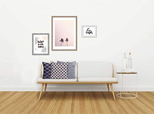 accent by nielsen Bilderrahmen, 21 x 29,7 cm (A4), Holz, Blau, Dokumentenrahmen zum Aufhängen im Hoch- & Querformat, Echtglas, Oslo – Bild 6