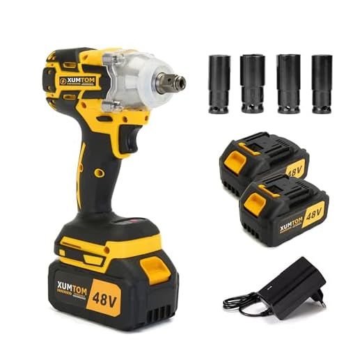 Chave de Impacto 320NM Profissional 48V com 2 Baterias - Parafusadeira e Furadeira Brushless (Sem Escovas) para Serviço Pesado