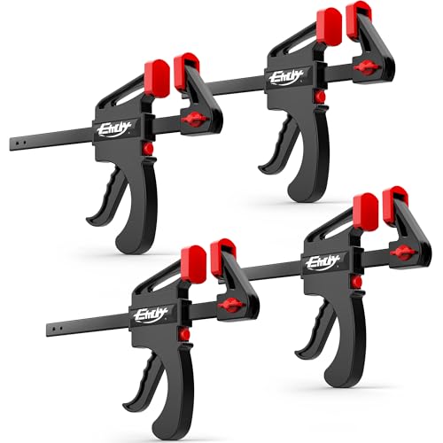 EHDY Bar Clamps for Woodworking, One-Handed Clamp/Spreader, 6-Inch Wood Clamps