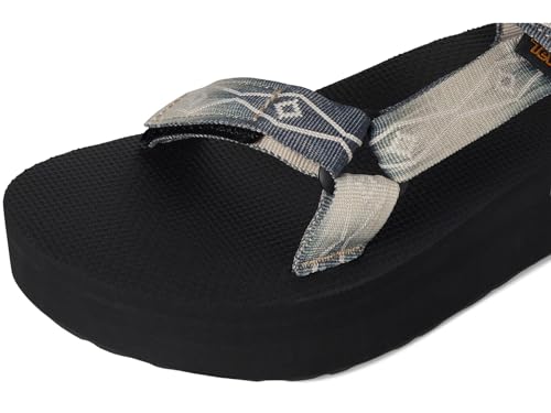 Teva Teva Women's Flatform Universal Sunscape Sandal, Waterles Black/Cream, 9