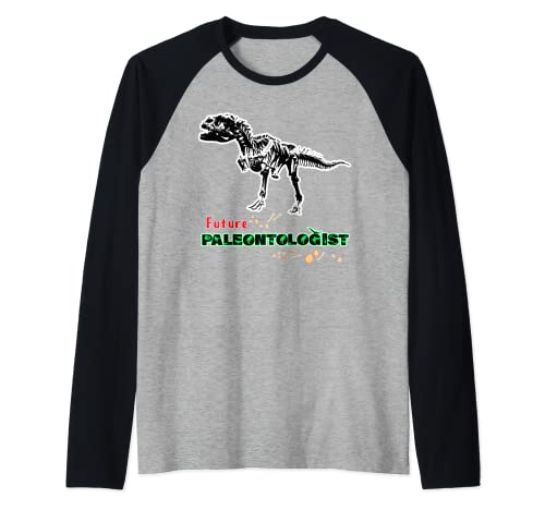 Future Paleontologist Dinosaur Lover Gifts Paleontology Dino Camiseta Manga Raglan