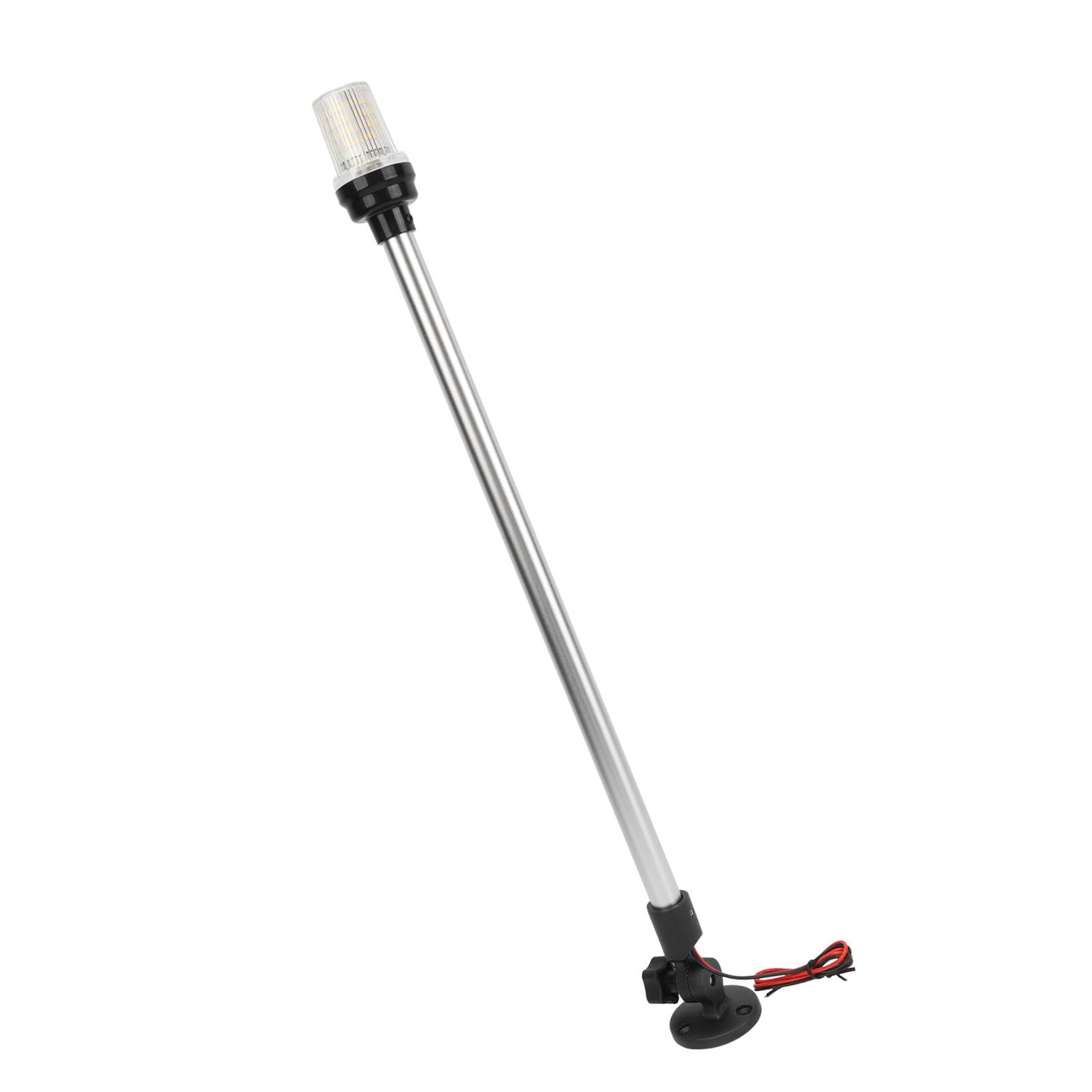 Cryfokt Lumière D'ancre de Bateau à LED de 24 Pouces avec Base en Aluminium Résistant à la Corrosion pour Usage Marin et Bateaux de Pêche (BLACK)