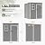 UDPATIO Outdoor Storage Shed 6 x 6 FT, Resin Garden Sheds Plastic Patio Outdoor Storage with Lockable Door for Tool, Bike, Garbage Can Gray White