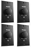 Rockville VOL70100 100 Watt Wall Volume Control 70V, 11-Step Attenuation, Euro-Block Connector, Dust-Protected, Perfect for Commercial Audio Systems, 4-Piece
