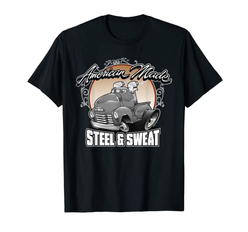 American Made Steel and Sweat Classic Truck Camiseta Camiseta