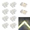 Conectores Tiras LED de 2 Pines y 10 mm de Ancho, 8Pcs Conectores en L y 2Pcs Conector Directo, Juego de Conectores para Tiras LED COB Transparente y Sin Soldadura, Conectores LED de 12V/24V 2 Pines