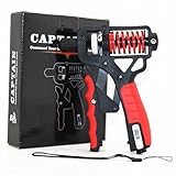 CAPTAIN Adjustable 10–400 lb Electronic Grip Strength Trainer – Alloy Frame, Titanium-Plated Steel, TPR Non-Slip Handles