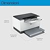 HP LaserJet M207dw 8J9K9F, Stampante a Singola Funzione A4, Stampa Fronte e Retro Automatica in Bianco e Nero, 27 ppm, USB, Wi-Fi, Ethernet, Smart, Pannello di controllo con pulsanti LED, Grigia