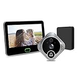 【Cámara exterior HD】 --- esta cámara de visor de personas proporciona una resolución de imagen de hasta 720P, permite una visualización HD, le permite conocer la información de los visitantes de manera oportuna y clara. Mini cámara para exteriores, monitoreo las 24 horas, protege a tu familia todo el día y la noche.