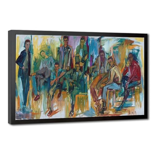 Toile The Burghers of Amsterdam Avenue avec cadre suspendu haut de gamme
