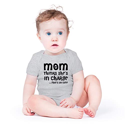 AW Fashions Mom Thinks She's In Charge... That's So Cute Baby Bodysuit Cute Newborn Girl Boy Coming Home2