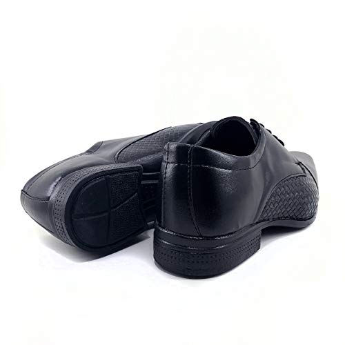 Sapato Social Masculino Sintético Resistente - AS197 Cor:Preto 811;Tamanho:39
