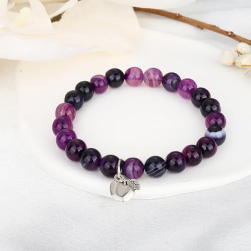 Natural Stone Bracelet as Christmas Gifts for Women, Inspirational Encouragement Gifts for Women, Heart Bracelets as Birthday Gifts for Teen Girls with Message Card - Image 6