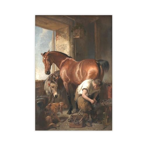 Poster toile Landseer Shoeing decoration murale chambre sans cadre