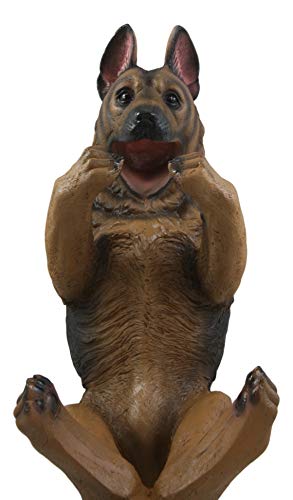 Ebros Lifelike Purebreed Pedigree Canine Adorable German Shepherd Dog Wine Bottle Holder Figurine Statue As Kitchen Wine Cellar Centerpiece Decor Storage Organizer (German Shepherd) #TOP5