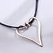 COOSTUFF ANNA Love Heart Pendant Necklace for Women Fashion Jewelry Long Chian Sweater Necklaces (E - Silver)