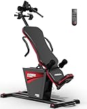 HARISON Inversion Table, 2026 New Strength Training Inversion Table for Back Pain Relief Equipment w/Remote Control, Reversible Ankle Holders, Easy Assembly, Heavy Duty up to 300lbs