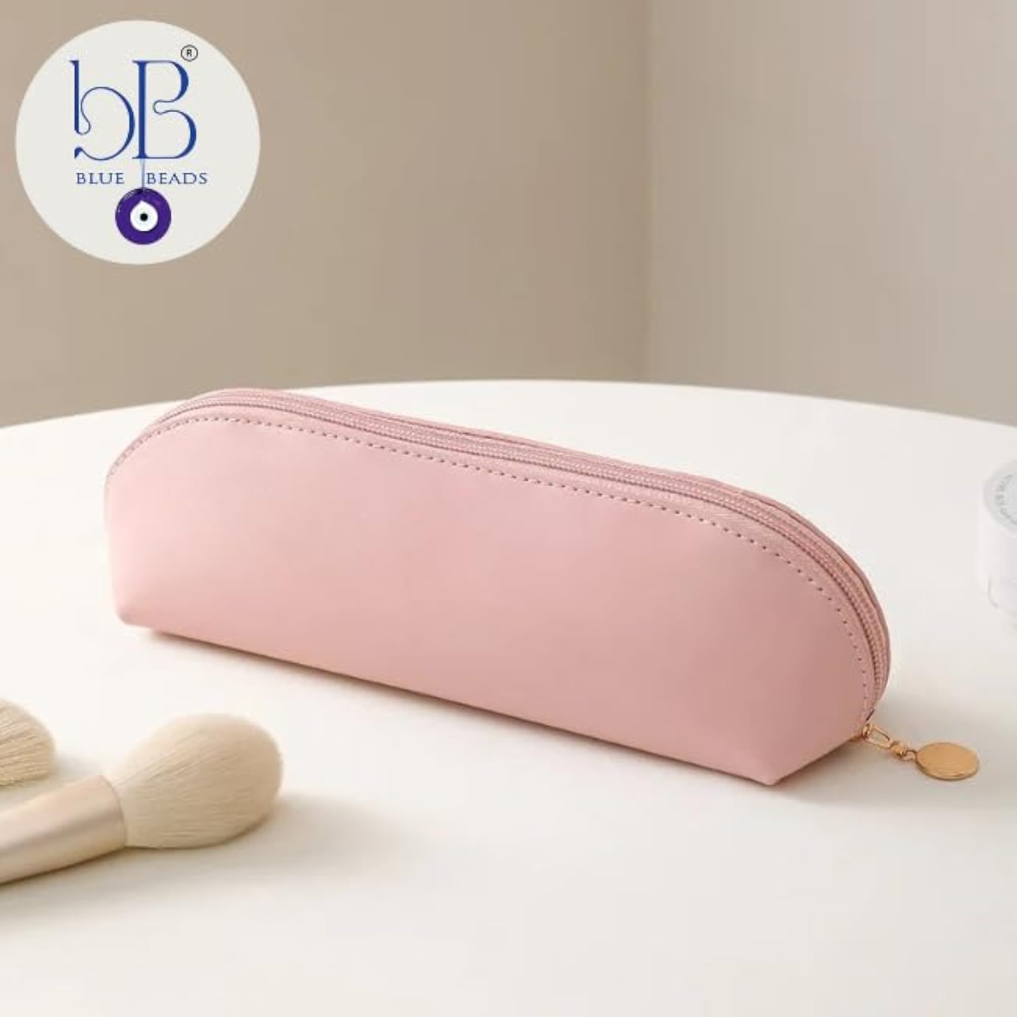 2pcs PU Leather Cosmetic Bag Set, Travel Organizer Gift