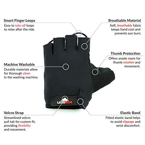 image for LuxoBike Cycling Gloves Bicycle Gloves Bicycling Gloves Mountain Bike 
