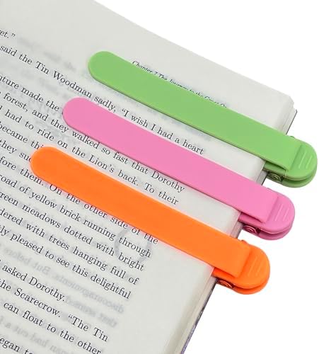 3Pcs Automatic Bookmark, Silicone Smart Book Marks for Reading Wo...