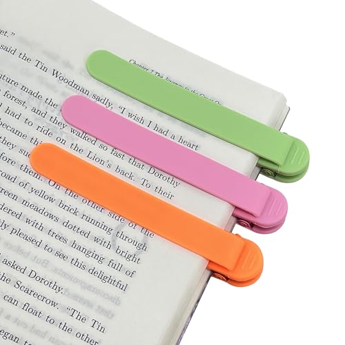 3Pcs Automatic Bookmark, Silicone Smart Book Marks for Reading Women,