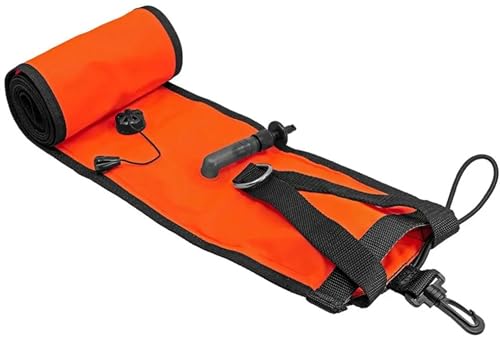 Cressi Unisex-Adult Elite Marker Buoy Orange Tauchmarkierungsboje zur Oberflächenmarkierung, 180 cm