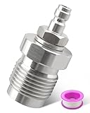 FurnyQuaint DIN Valve Scuba Adapter Paintball Scuba Fill Station with 8mm Quick Disconnect Fitting Stainless Steel Material with Seal Tape