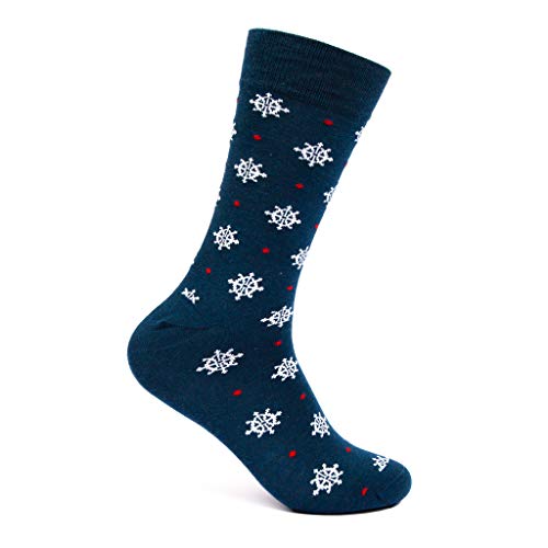 Image of Mint & Oak Printed Crew Socks For Men, Soft Cotton Calf Length Socks, Colorful Sock Gift For Men, Anti-Microbial & Odour Free, Funky Socks - Gift Box of 3