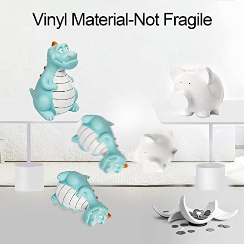 Dinosaur Piggy Bank, Unbreakable Plastic Coin Bank For Kids, Shatterproof Dinosaur Money Bank Large Saving Money Bank For Boys Girls, Cute Kids Piggy Banks For Christmas Birthday Party Gift (Blue) #TOP3