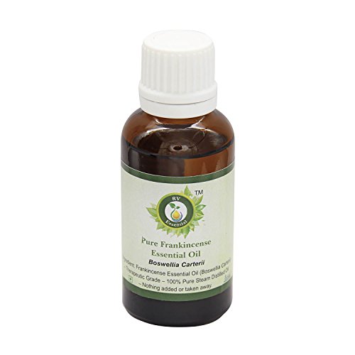 R V Essential Pure Frankincense Essential Oil 15ml (0.507oz)- Boswellia Carterii (100% Pure and Natural Therapeutic Grade)