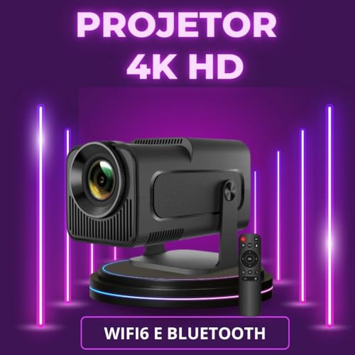 Projetor Portatil Mini 5g Wifi 6 Bluetooth 5.0 Android 11 HY320 Projetor 4K 1080 Full HD Suporte 120