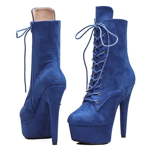 Image of WUXIN H&P 6 in Pole Dance Boot Shoes For Women,Exotic Stiletto Shoes Platform,Stiletto Platform Pole Dancing Ankle Boots Heels