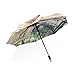 Isaoa Automatique Voyage Parapluie Pliable Compact Parapluie Chiot Assis sur Une Chaise Coupe-Vent Ultra léger Protection UV Parapluie pour Homme ou Femme