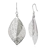 Everring Silver-tone Fashion Style Leaf Shape Dangle Drop Earrings Fashionable Design Jewelry Gift f