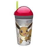 Zak Designs POKC-S113 Zaksnak Pokemon Toddlerific 8oz Tumbler W-Wrap, 10 oz, Clear