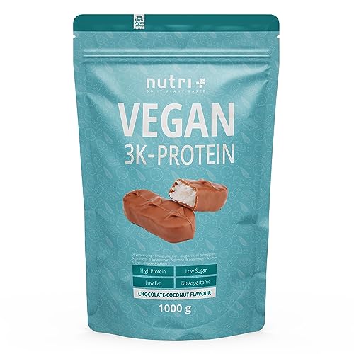 Imagen de Nutri + Vegan Coco & Chocolate Protein Powder 1kg 3k Batido de Proteínas de Origen Vegetal sin Lactosa 1000g Proteínas en Polvo