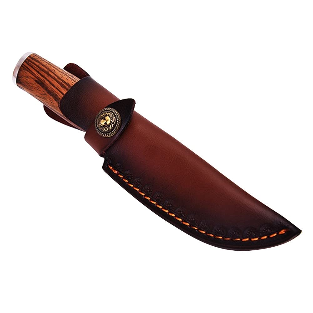 Leather Knife Sheath, Straight Knife Holster Knife Blade Cover Belt Knife Case for Hunting, Leisure and Kitchen