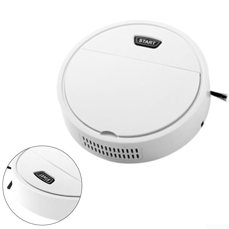 Saugroboter für Wohnzimmer mit automatischem Wisch- und Kehrfunktion, wiederaufladbar über USB, kompaktes und praktisches Design (weiß)