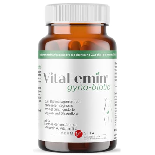 Blasenflora Kapseln - Probiotika bei bakterieller Vaginosis - Blasenentzündung (Harnwegsinfektion) - Gyno-biotic *Apotheken Qualität seit 25 Jahren* (60 Kapseln)
