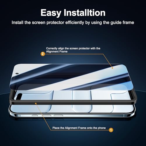 Image of NEW'C 3x Privacy Screen Protector for iPhone Air (6.5 inches)+ 3x Camera Lens Protector, Sensor Protection, Case Friendly Tempered Glass Film, Ultra Resistant, Easy installation tool included