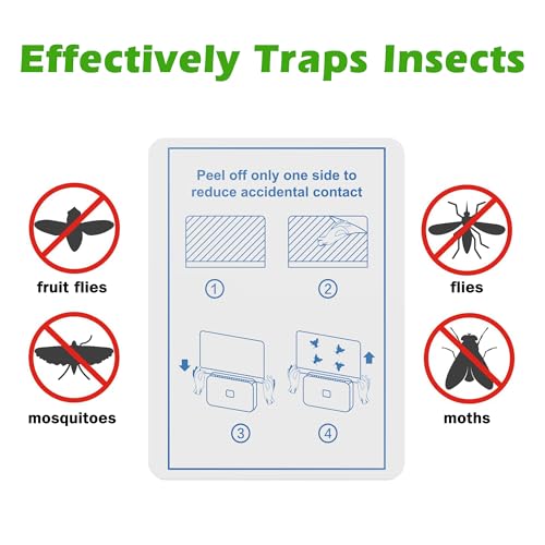 Image of LFSYS 40 Packs Refill Card(Refills Only) for Plug in UV Light Fly Trap, Sticky Board Refills for LFSYS Plug-in Fly Trap