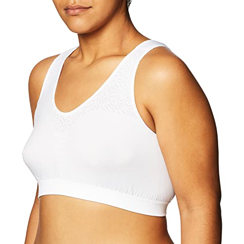Image of Bali Women's Microfiber Bralette Pack, Comfort Revolution Seamless T-Shirt Bra, Crop Top Bralette, 2-Pack