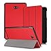 Xuanbeier Coque pour Samsung Galaxy Tab A 10.1 Pouces 2016 SM-T580/T585 (A6) Tablette Housse Étui avec Fonction Support et Réveil/Sommeil,Rouge