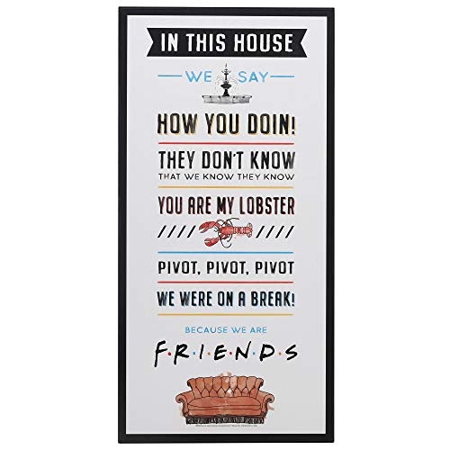 Open Road Brands Friends in This House Quotes Wood Wall Decor