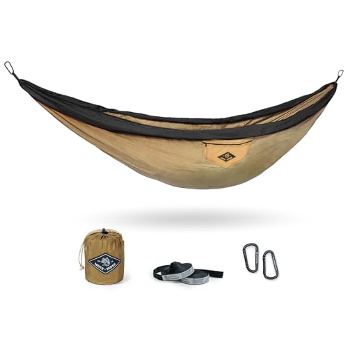 Suparpine I Hammock for Camping with Straps Included (Sand, Single)