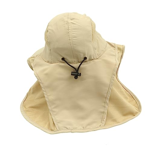 PACKOVE Outdoor Lightweight and Comfortable Sun Protection Cap for Men Women Suitable for Fishing Hiking Beach and Camping Khaki
