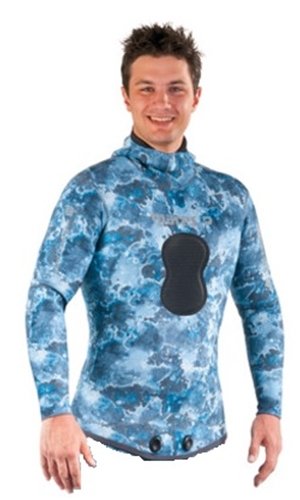Mares Pure Instinct chaqueta para pesca submarina y apnea 3mm, camuflaje azul, talla S2 pequeña miniatura 1