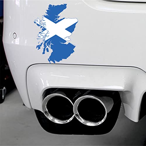 Scotland Flag Map Sticker Scottish Border Outline Proud to Be A...