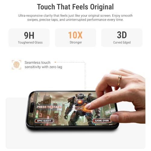 Image of DailyObjects ZeroBubble QwikInstall Screen Protector with Applicator Tray | Compatible with iPhone 17