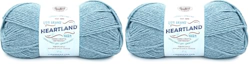 Image of Lion Brand Yarn Heartland Yarn for Crocheting, Knitting, and Weaving, Multicolor Yarn, 2-Pack, Voyageurs